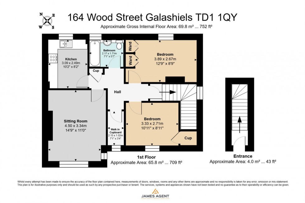 Floorplan for 164 Wood Street, Galashiels