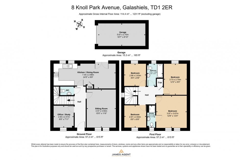 Floorplan for 8 Knoll Park Avenue, Galashiels