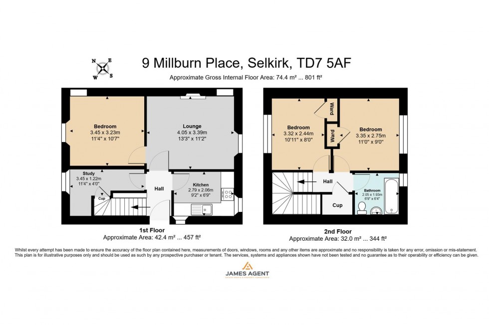 Floorplan for 9 Millburn Place, Selkirk