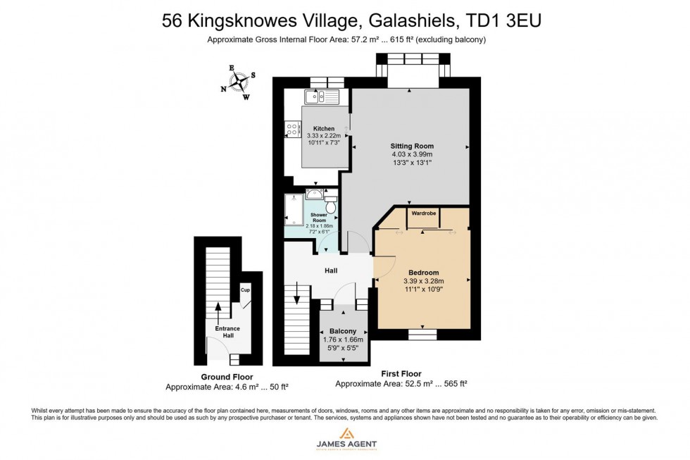 Floorplan for 58 Kingsknowes Village, Galashiels