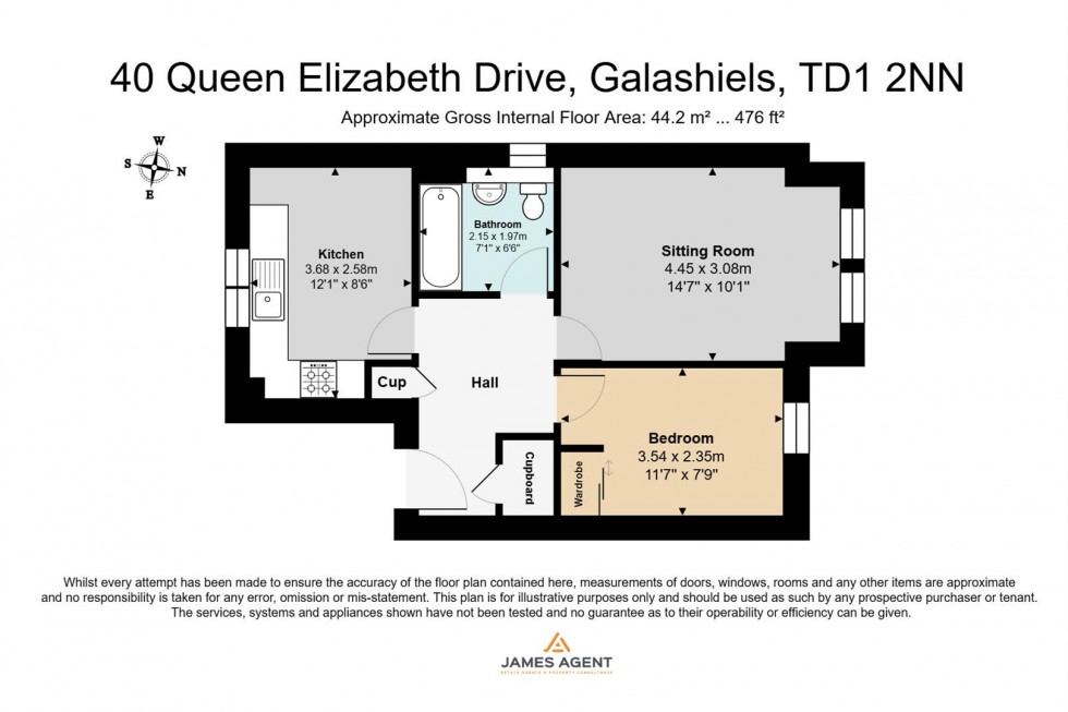 Floorplan for 40 Queen Elizabeth Drive, Galashiels