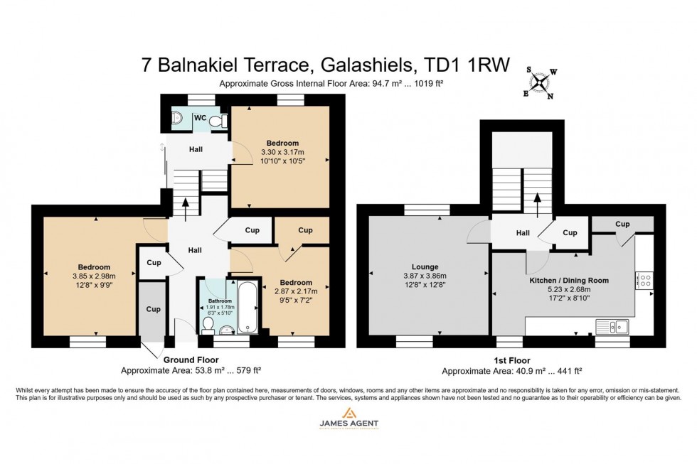 Floorplan for 7 Balnakiel Terrace, Galashiels