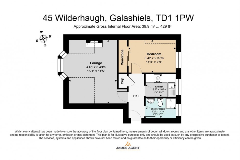 Floorplan for 45 Wilderhaugh, Galashiels