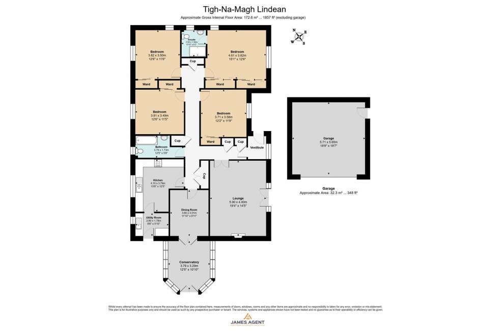 Floorplan for Tigh-Na-Magh, Lindean, TD1 3NZ
