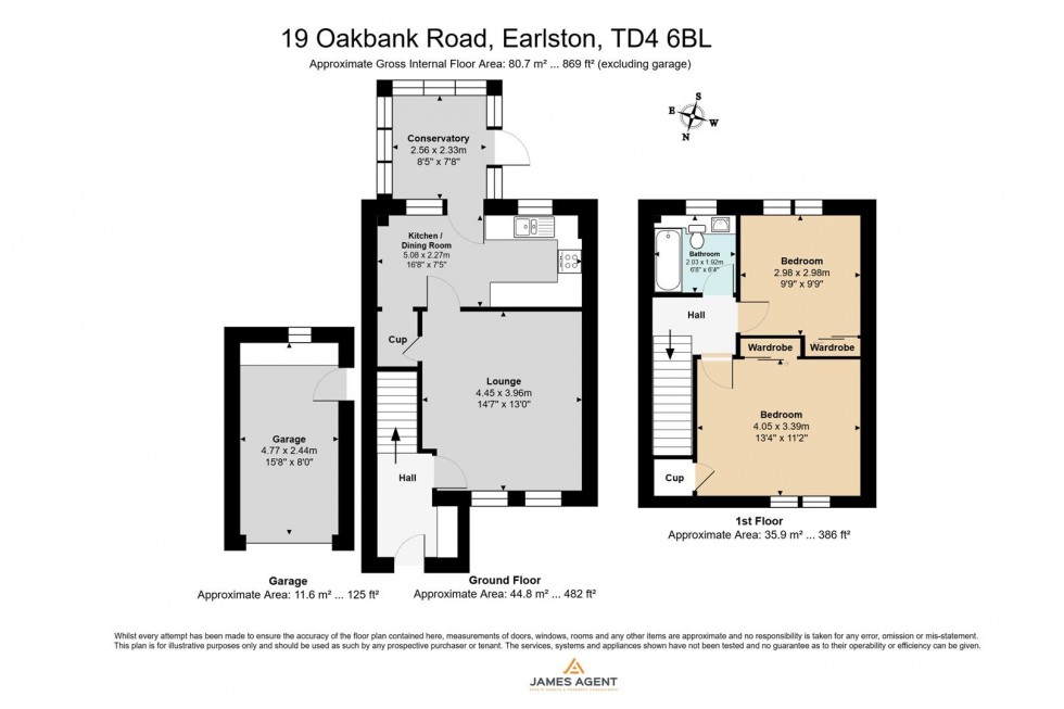 Floorplan for Oakbank Road, Earlston