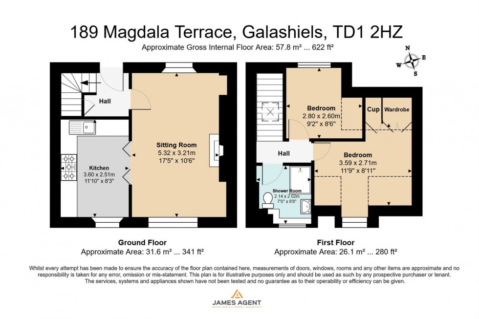 Floorplan for 189 Magdala Terrace, Galashiels