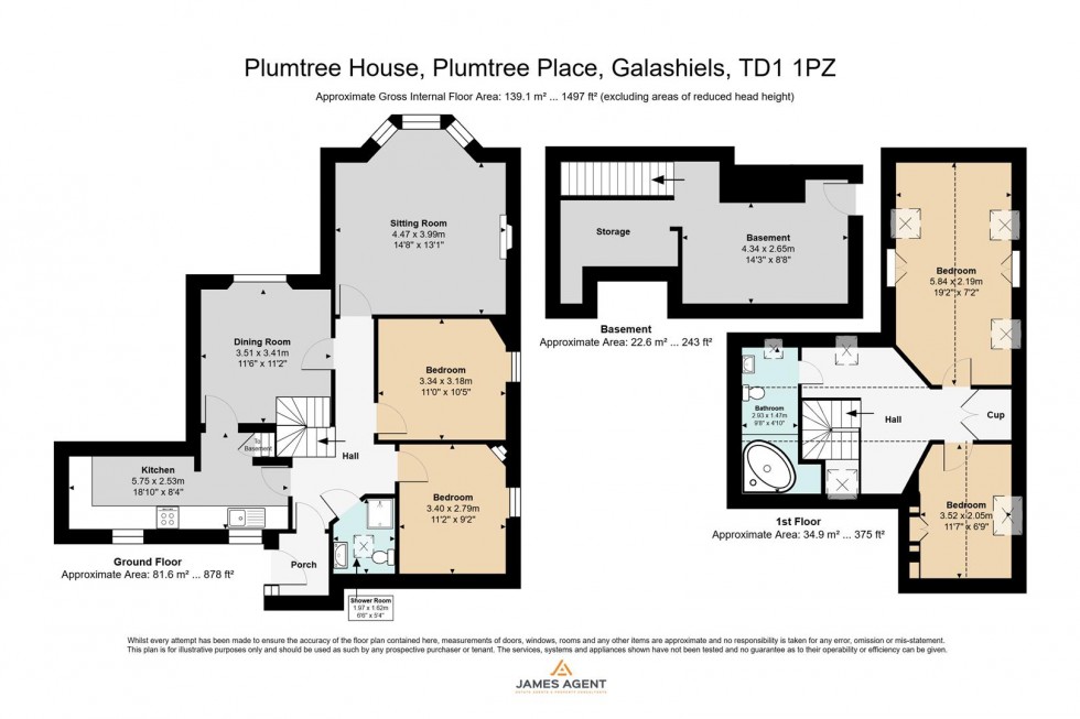 Floorplan for Plumtree House, Plumtree Place, Galashiels