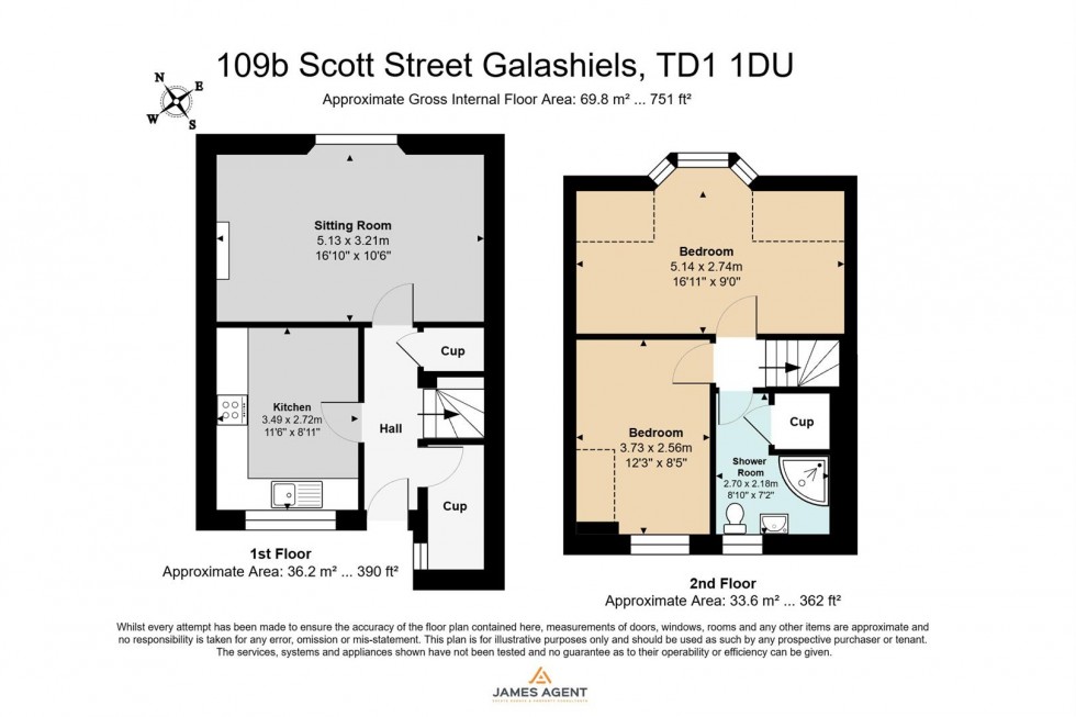 Floorplan for 109b Scott Street, Galashiels
