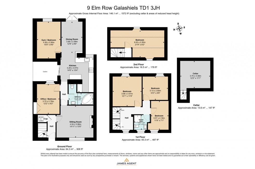 Floorplan for 9 Elm Row, Galashiels