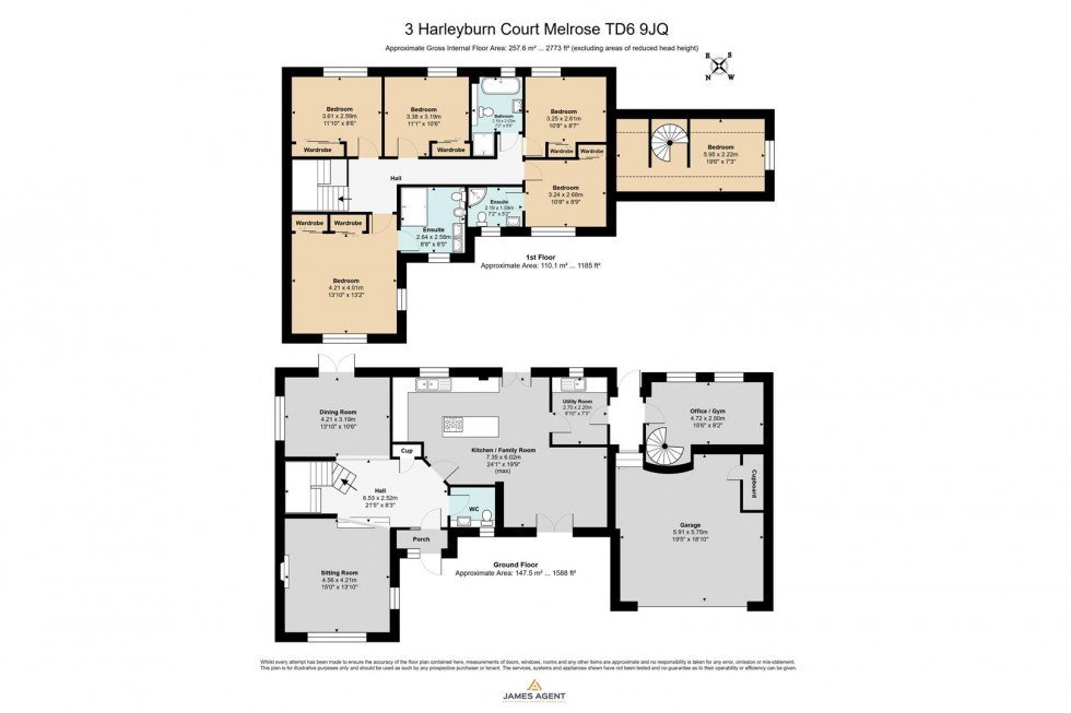 Floorplan for Harleyburn Court, Melrose