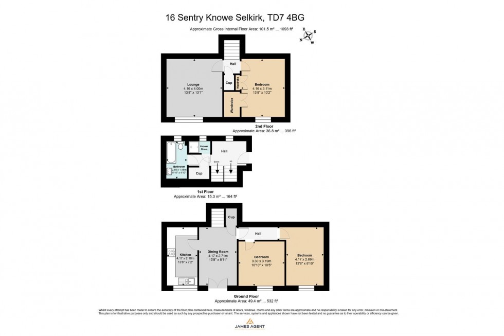 Floorplan for 16 Sentry Knowe, Selkirk