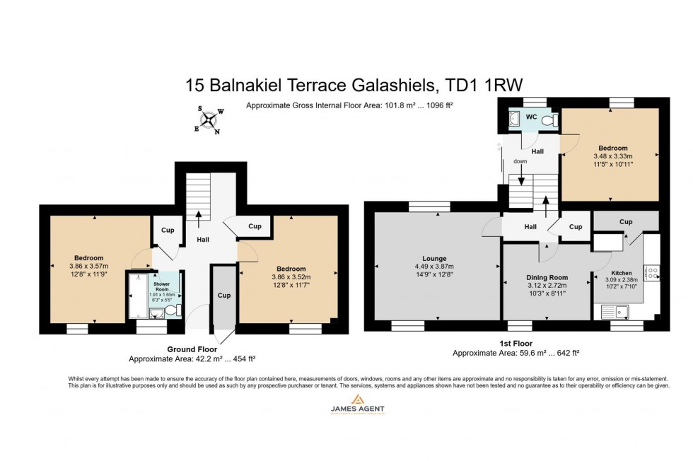 Floorplan for 15 Balnakiel Terrace, Galashiels