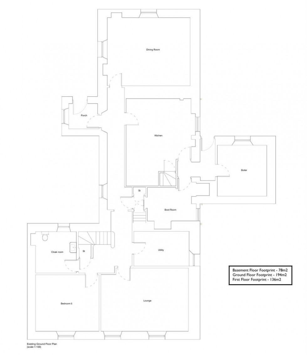 Floorplan for Pusk Farmhouse, Toll Road, Balmullo