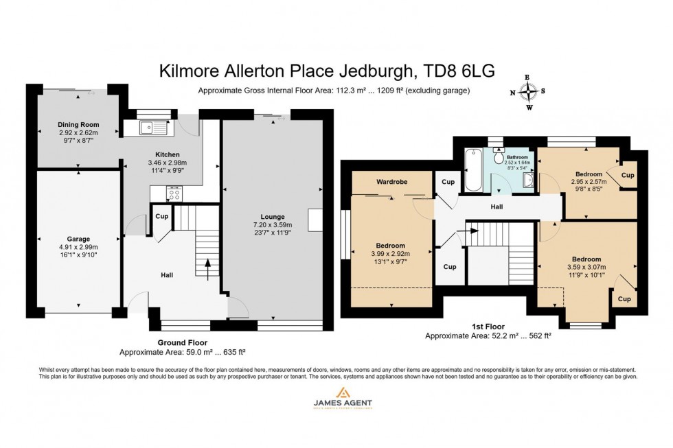 Floorplan for Kilmore, Allerton Place, Jedburgh