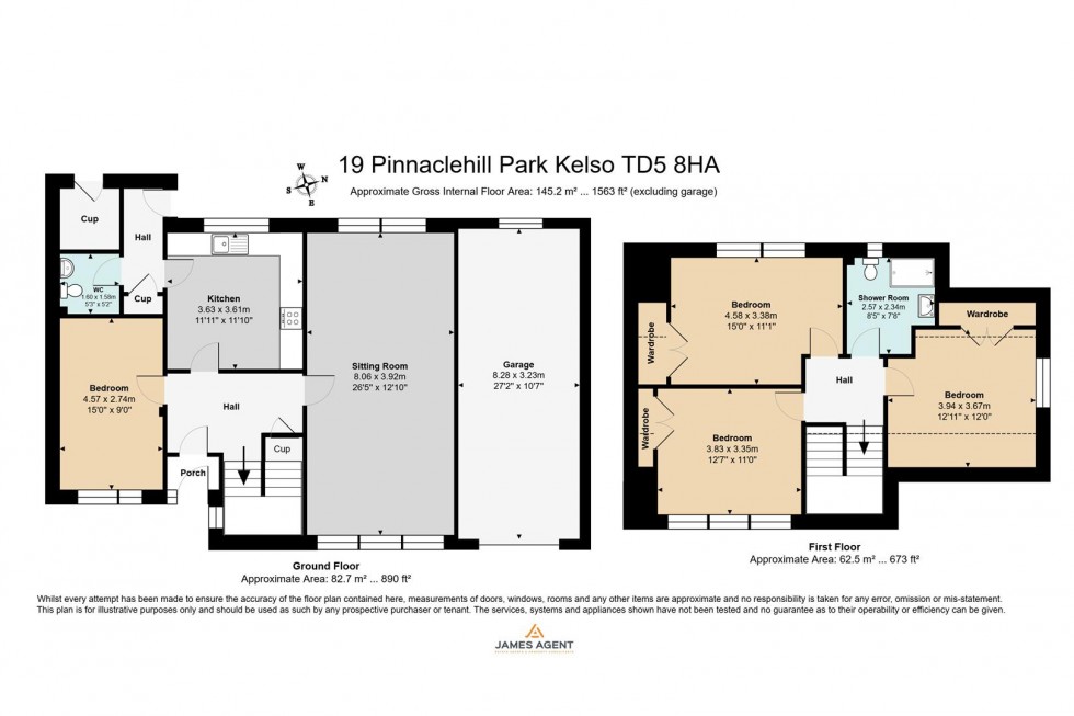 Floorplan for 19 Pinnaclehill Park, Kelso