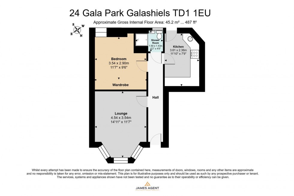 Floorplan for 24 Gala Park, Galashiels