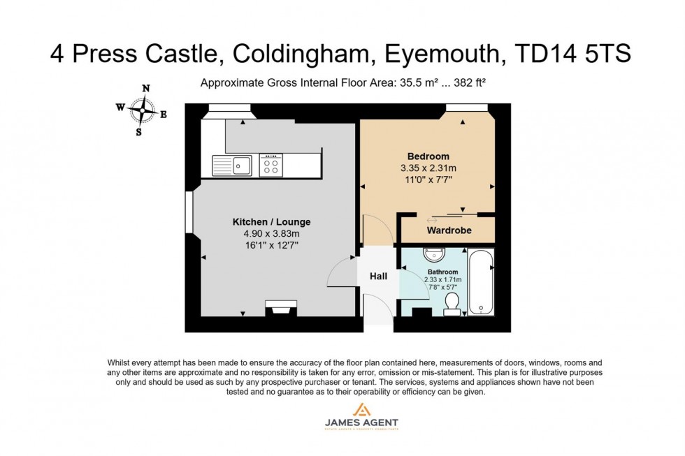 Floorplan for 4 Press Castle, Coldingham, Eyemouth