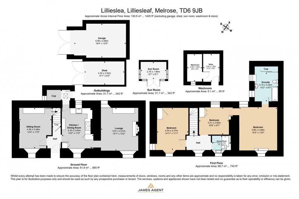 Floorplan for Lillieslea, Lilliesleaf, Melrose