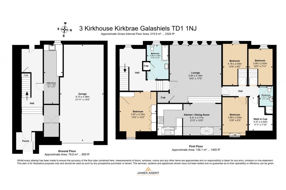 Floorplan for 3 Kirkhouse, Kirkbrae, Galashiels
