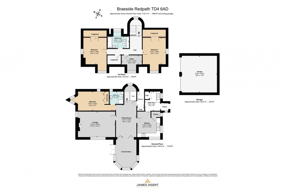 Floorplan for Braeside, Redpath, Earlston