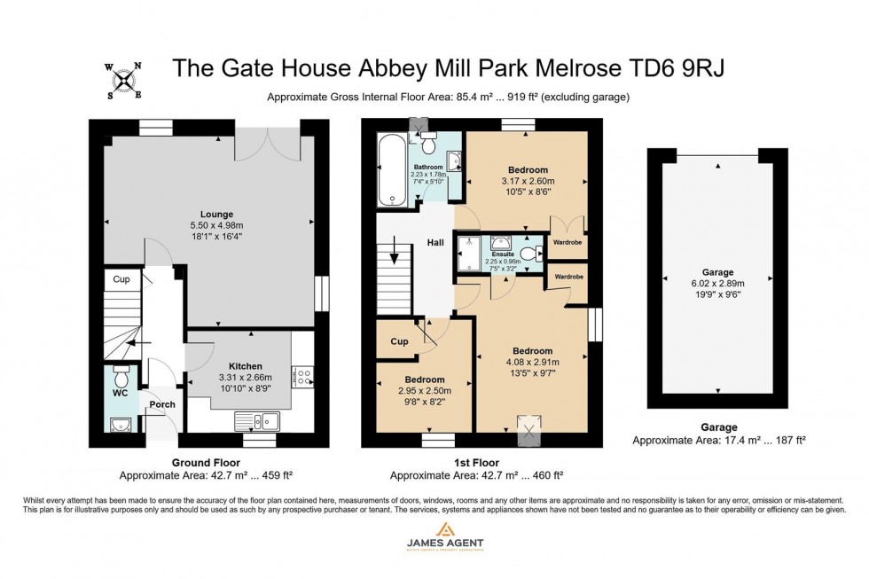 Floorplan for Abbey Mill Park, Melrose