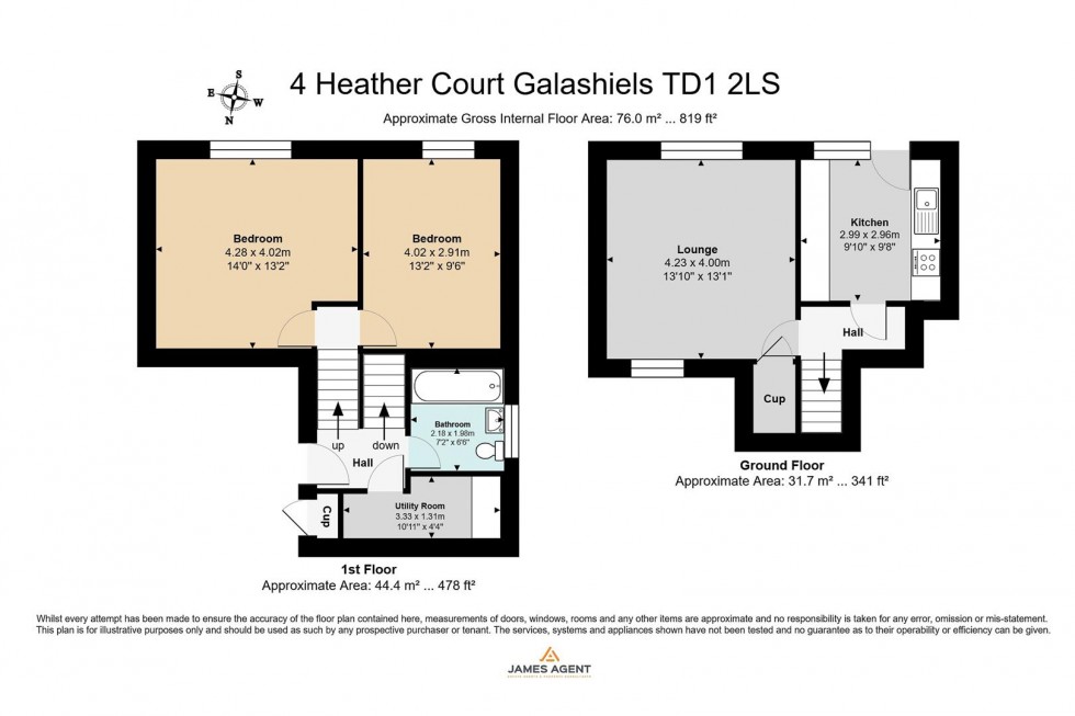 Floorplan for 4 Heather Court, Galashiels