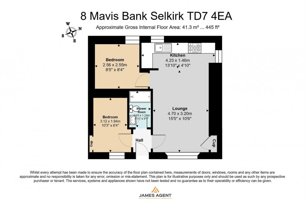 Floorplan for 8 Mavis Bank, Selkirk