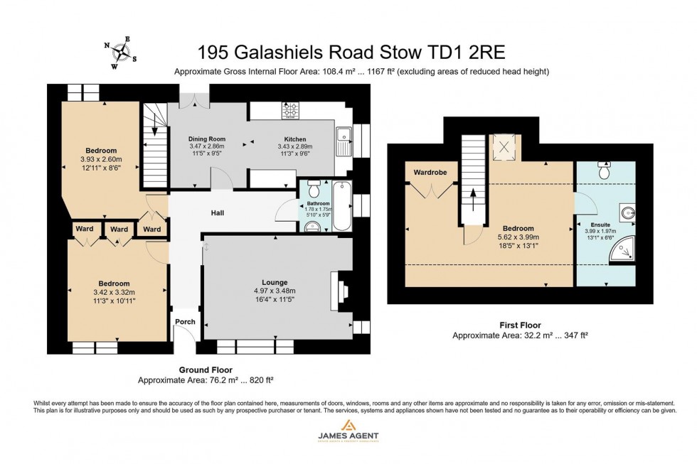Floorplan for 195 Galashiels Road, Stow, Galashiels