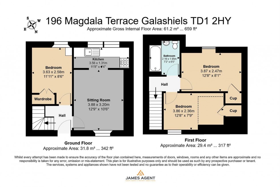 Floorplan for 196 Magdala Terrace, Galashiels