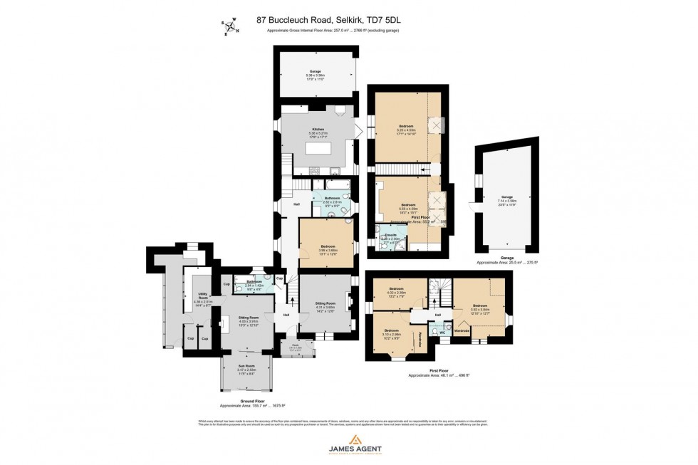 Floorplan for Ettrick Bank, Buccleuch Road, Selkirk