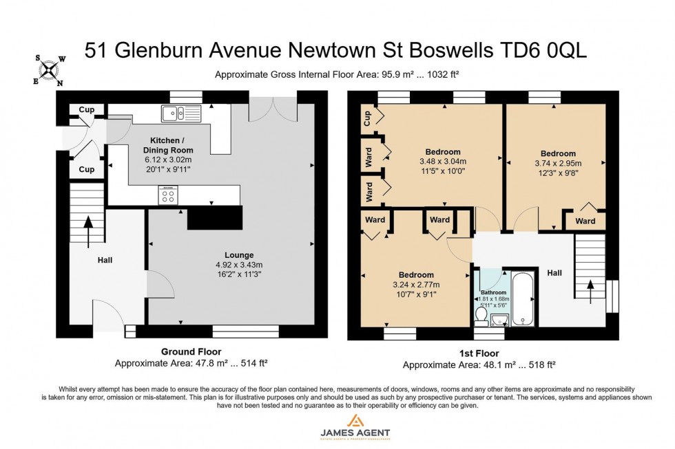 Floorplan for Glenburn Avenue, Newtown St. Boswells, Melrose