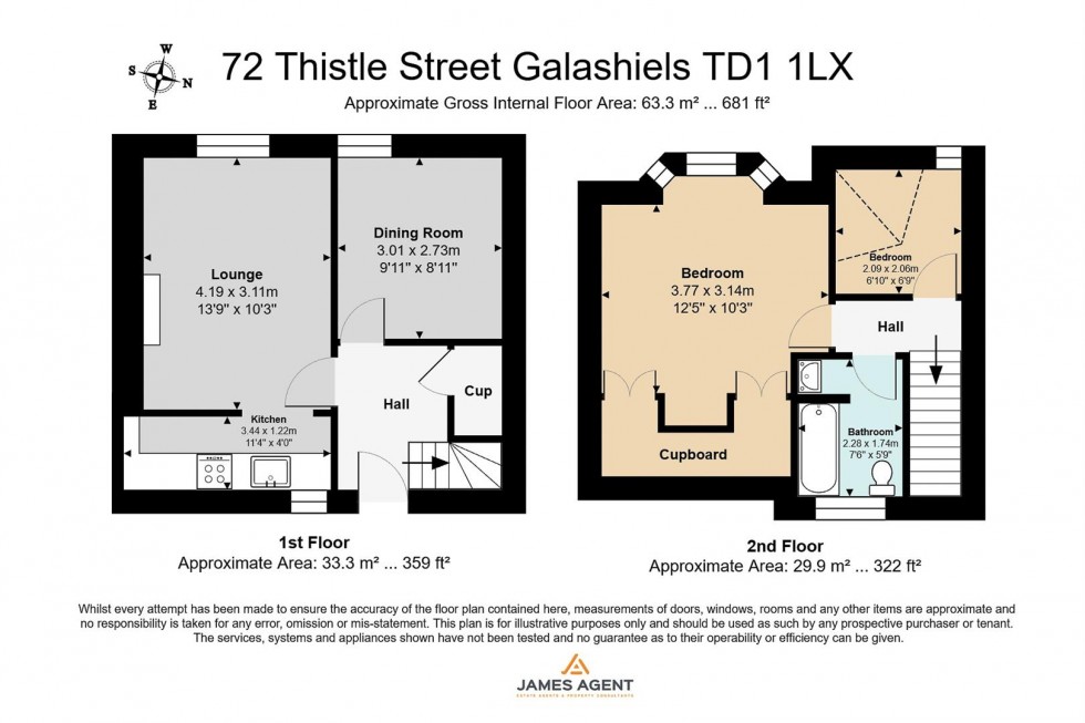 Floorplan for Thistle Street, Galashiels