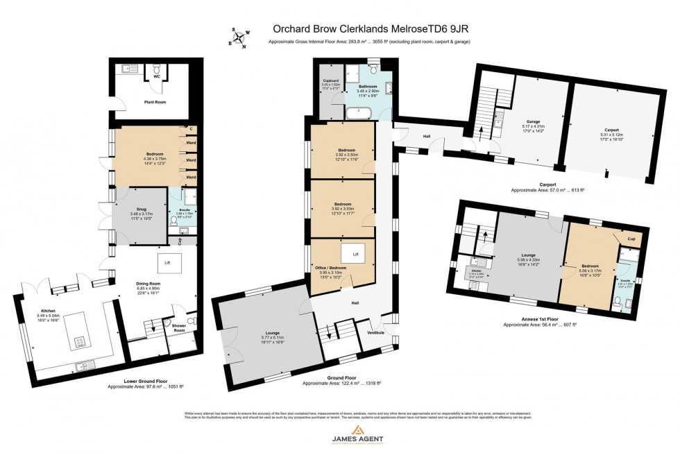 Floorplan for Orchard Brow, Clerklands, Nr. Melrose, TD6 9JR