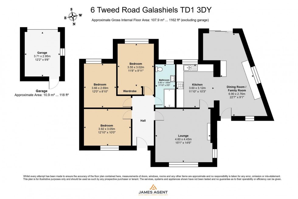 Floorplan for 6 Tweed Road, Galashiels
