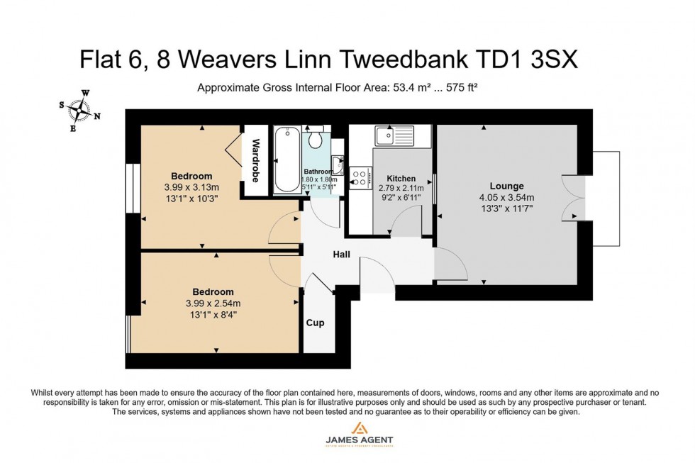 Floorplan for 6/8 Weavers Linn, Tweedbank, Galashiels