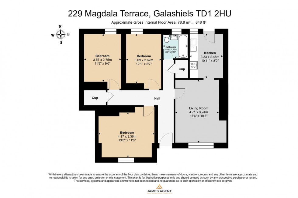 Floorplan for 229 Magdala Terrace, Galashiels