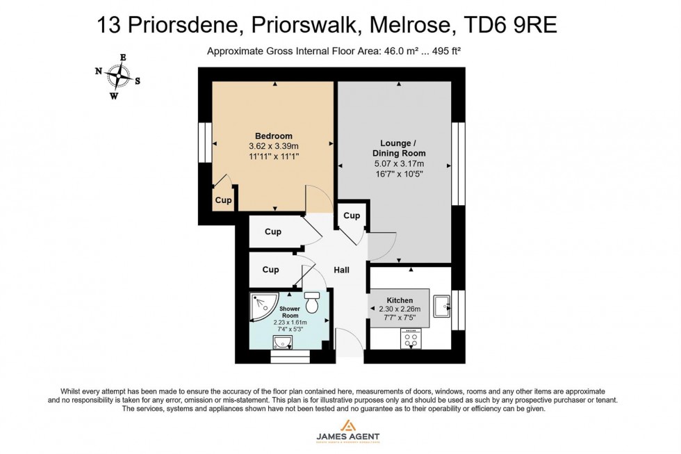 Floorplan for 13 Priorsdene, Melrose