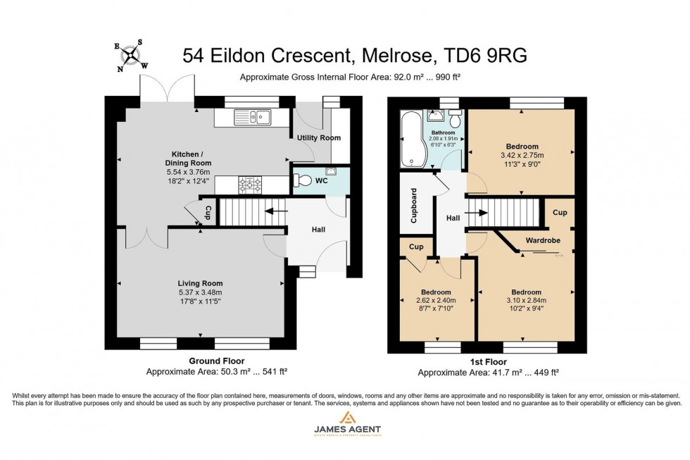 Floorplan for 54 Eildon Crescent, Melrose