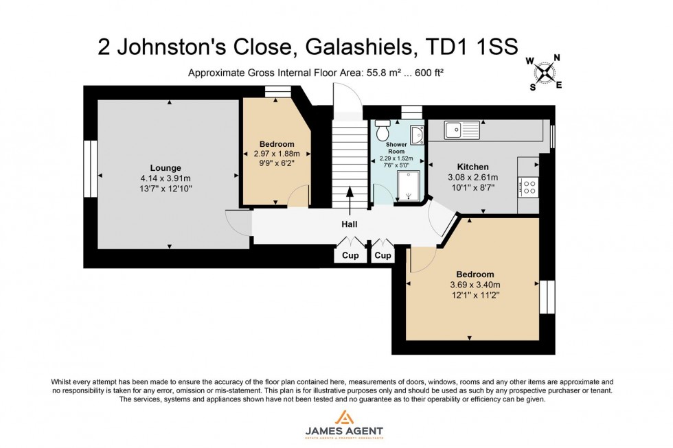 Floorplan for 2 Johnstons Close, Galashiels