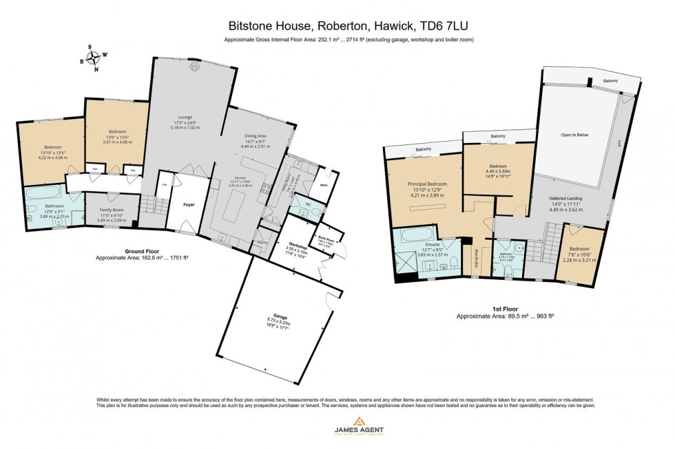 Floorplan for Bitstone House, Roberton, Nr Hawick, TD6 7LU