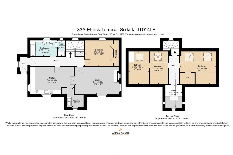 Floorplan for 33a Ettrick Terrace, Selkirk