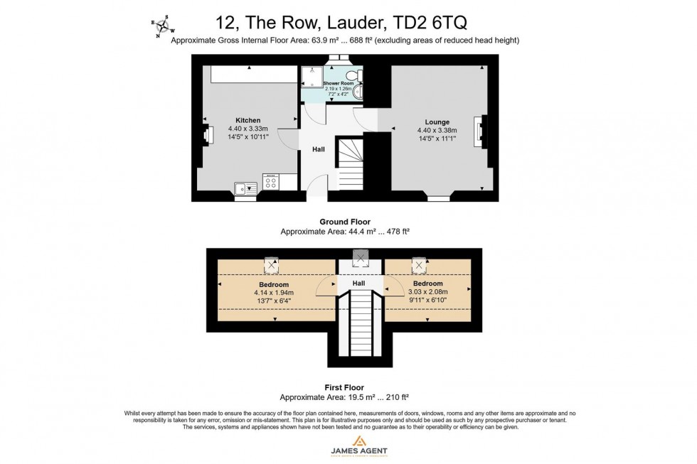 Floorplan for 12 The Row, Lauder