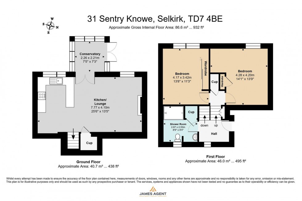 Floorplan for 31 Sentry Knowe, Selkirk