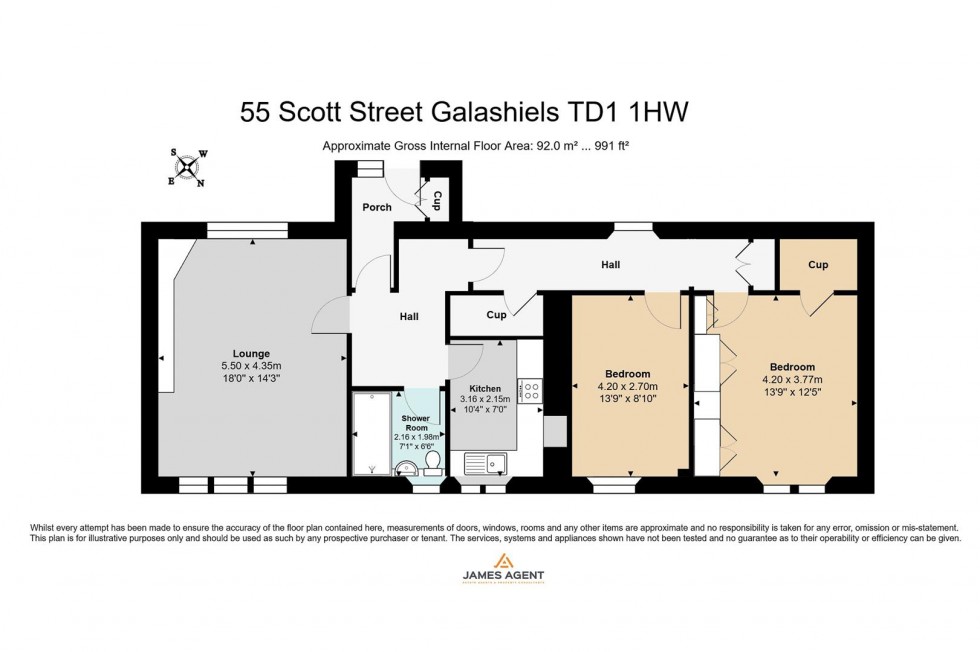 Floorplan for 55 Scott Street, Galashiels