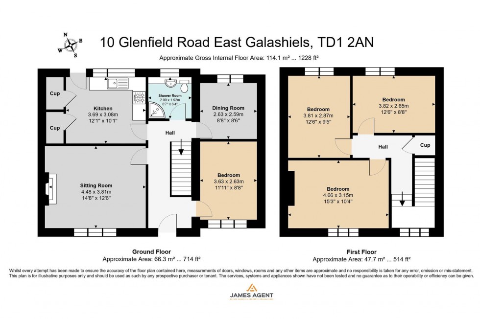 Floorplan for 10 Glenfield Road East, Galashiels