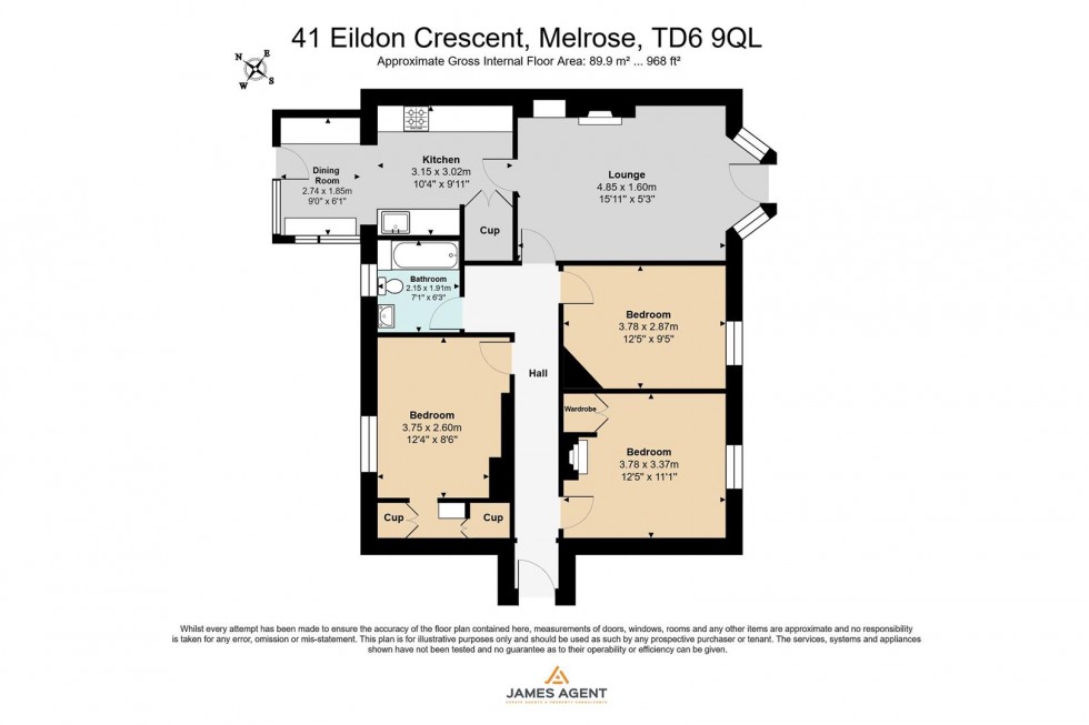 Floorplan for 41 Eildon Crescent, Melrose